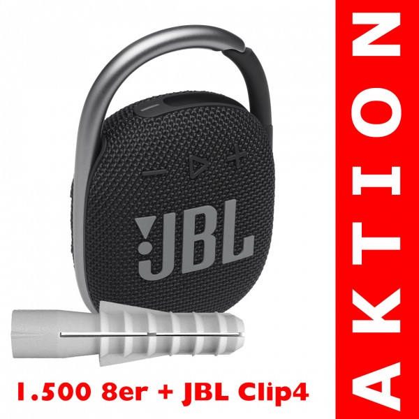 1.500 8er + 1 JBL Clip4 Box