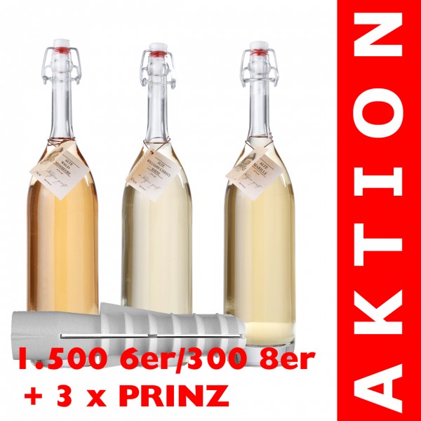 1.500 6er / 300 8er + 3 Flaschen PRINZ